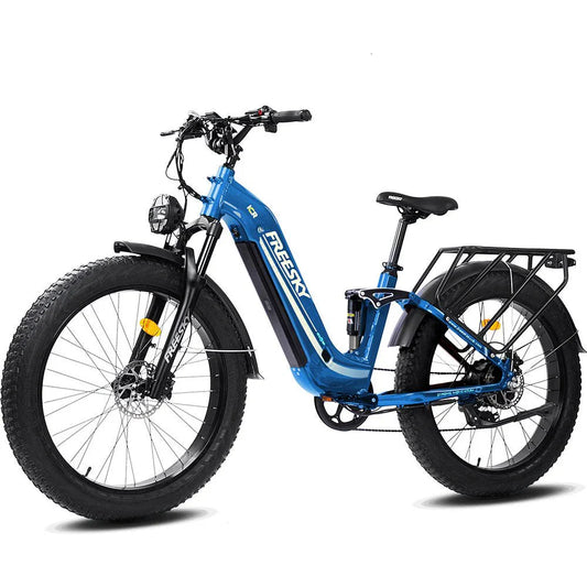 FREESKY Wildcat Pro A-340 1000 w Step Thru Ebike 4 Fat Tire Electric Fat Tire Mountain eBike