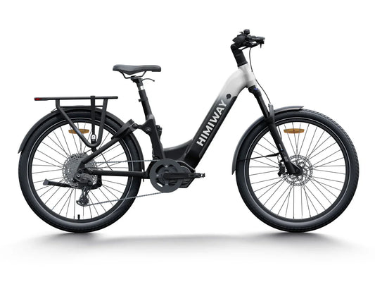 HIMIWAY A7 PRO 500 w Step Thru Ebike 27.5x2.4 Fat Electric Beach Cruiser eBike