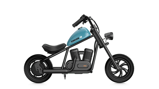 HYPER GOGO Cruiser 12 Electric Kids Mini Motorcycle eBike - 21.9v 160 w - Youth eMotorcycle - HYPER|BLUE|2246 eBike Super Shop