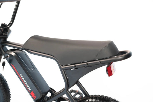 MACFOX M19 Electric e - Moto Style eBike - Step Over 250 w Electric Mini Fat Tire eBike - Moto Style Bike - MACFO|SINGLBLACK|2358 eBike Super Shop