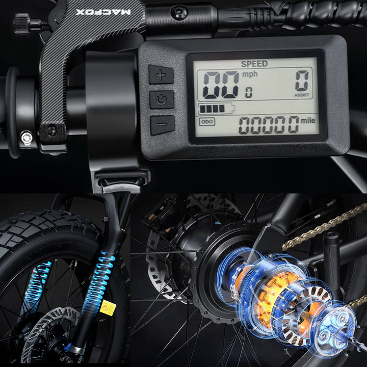 MACFOX X7L - Step Over - Macfox - X7L - eBike - Black - Box eBike Super Shop