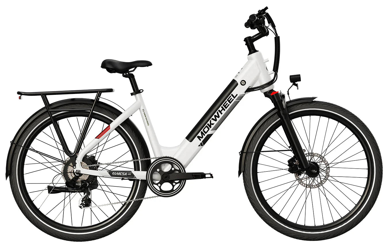 MOKWHEEL Mesa Light ST 2.0 350 w Step Thru Ebike 27.5x2.4 Urban Electric Beach Cruiser eBike