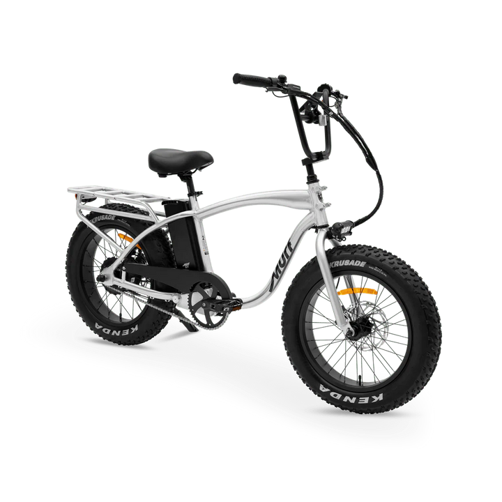 MURF Electric Urban eBike Higgs - 52v 750 w Fat Tire Electric Beach Cruiser eBike - Fat Tire Cruiser eBike - MURF| Higgs SILVE|2292 eBike Super Shop