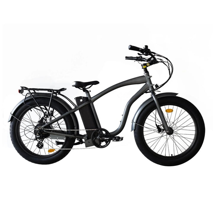 OB eBikes COASTAL CRUISER 52V 24 Over 750 w Ready to Ride Step Over Ebike 24x3 Fat Tire Electric Beach Cruiser eBike - Fat Tire Cruiser eBike - eBike Super Shop