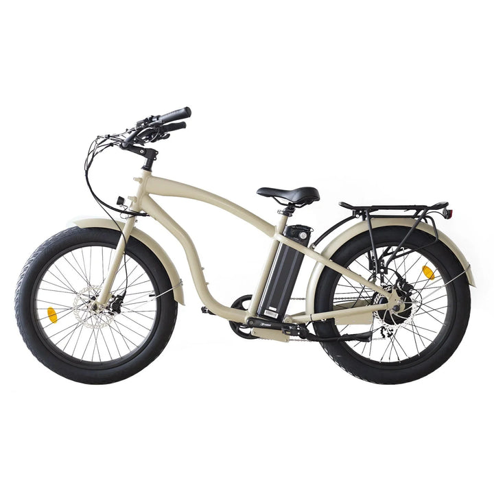 OB eBikes COASTAL CRUISER 52V 24 Over 750 w Ready to Ride Step Over Ebike 24x3 Fat Tire Electric Beach Cruiser eBike - Fat Tire Cruiser eBike - eBike Super Shop