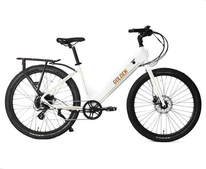 OB eBikes GOLDEN CYCLE Accelera 500w Ready to Ride Step Thru Ebike 27.5x2.2 Electric Town eBike - Urban eBike - eBike Super Shop