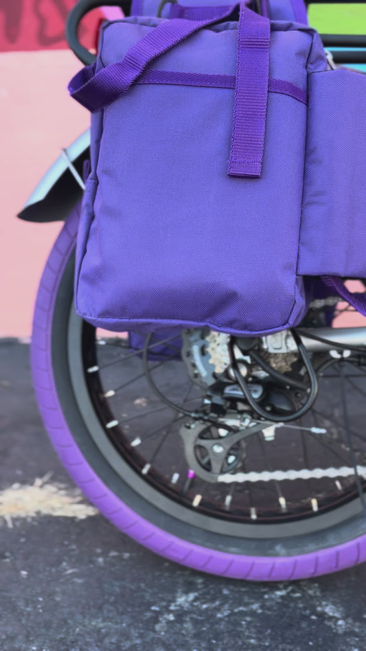 Custom Purple Rain 750 w Electric Folding eBike 20x3 Fat tire electric bike