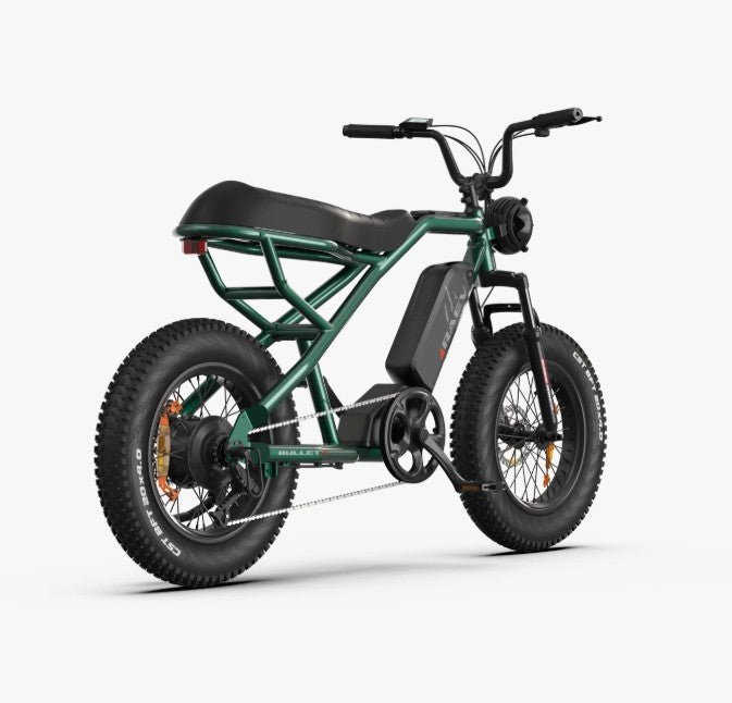 RAEV Bullet X Emoto eBike – 750W Electric Bike - Moto Style Bike - RAEV|GREEN|3022 eBike Super Shop