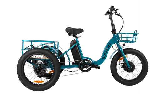 EUNORAU New Trike 500w Trike eBike 20x3 Fat Electric Trike 3 Wheel eBike