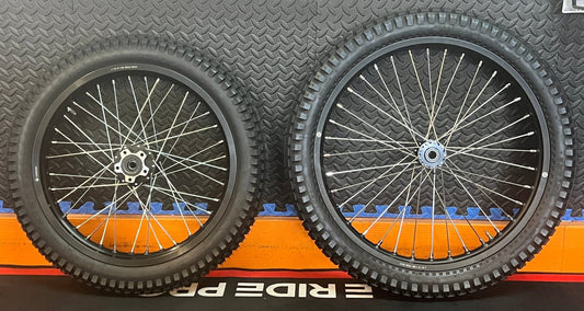 Throne eMoto Wheel Set Shinko 241 Dual Sport 18"/21" Front & Rear Wheel & Tire Set for Moto Bikes *Does not include rotor or sprocket* - Throne Wheel & Tire Set - Throne | Shinko | 18 inch | Front Wheel & Tire Set eBike Super Shop