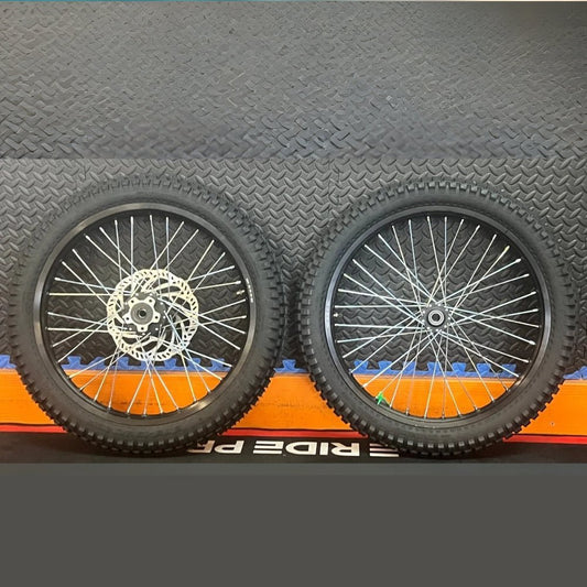 Throne eMoto Wheel Set Shinko 241 Dual Sport 19"/19" Front & Rear Wheel & Tire Set for Moto Bikes *Does not include rotor or sprocket* - Throne Wheel & Tire Set - Throne | Shinko | 19 inch | Front Wheel & Tire Set eBike Super Shop