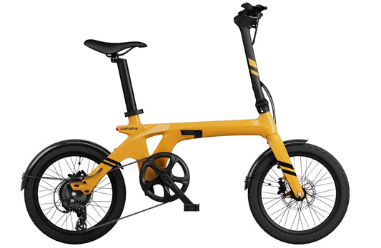 URTOPIA Carbon Fold 1 500 w Step Thru Ebike 18" x 2.0" Road Electric Folding eBike